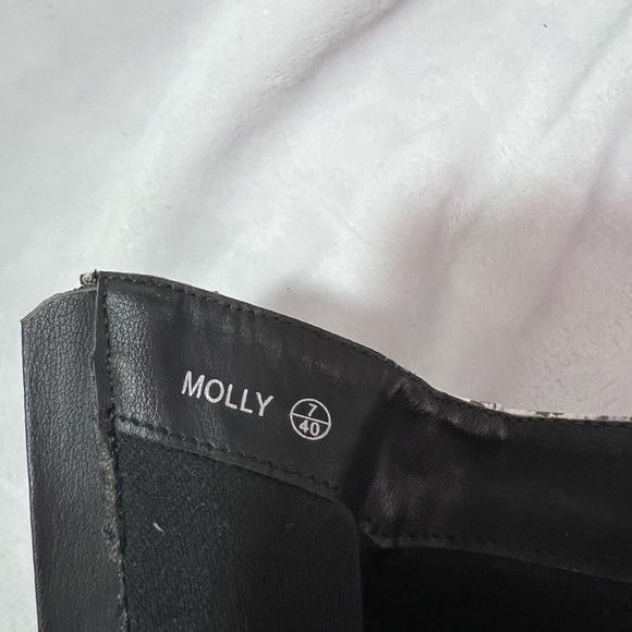 JOL Molly Faux Snakeskin Ankle Boots Women’s Size 7 Black and White - Picture 8 of 16